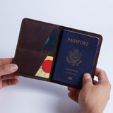 London Travel Wallet Made from Vintage Leather