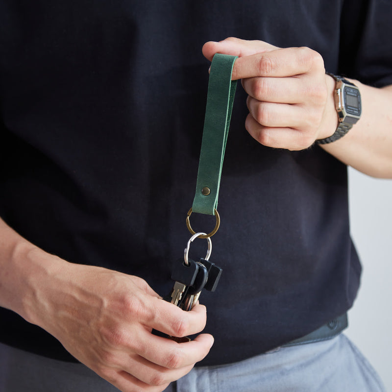 Minimalistischer Leder-Schlüsselanhänger