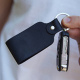 Coffret cadeau : pochette permis de conduire + porte-clés en cuir