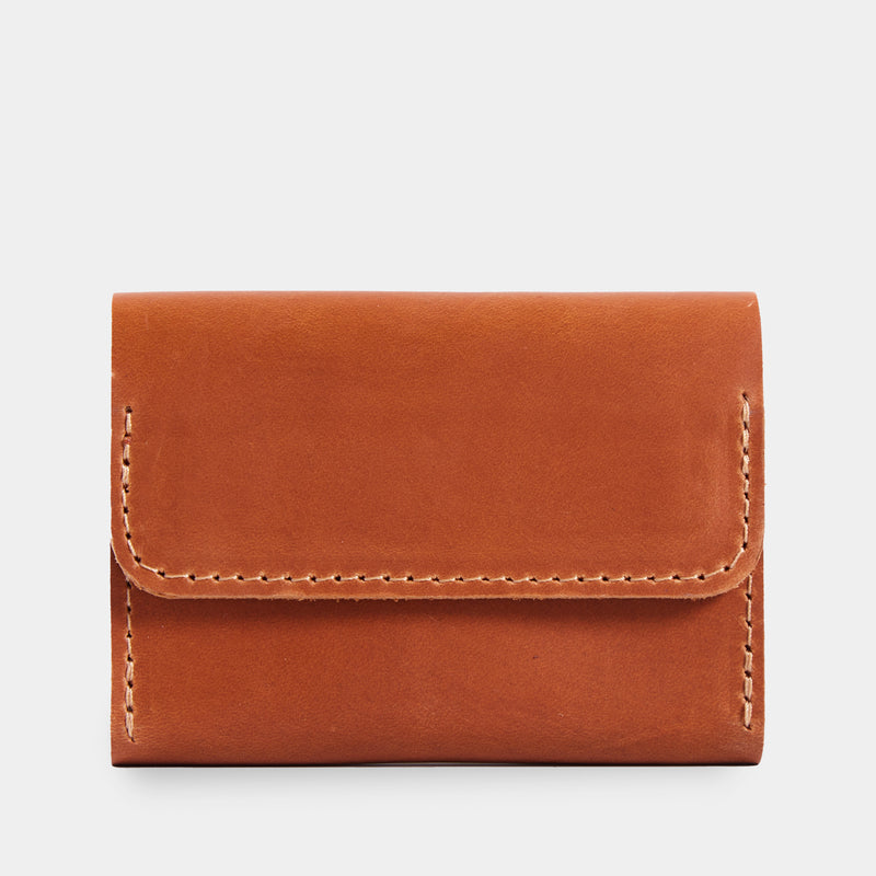 Portefeuille compact anti-RFID Lean en cuir vintage