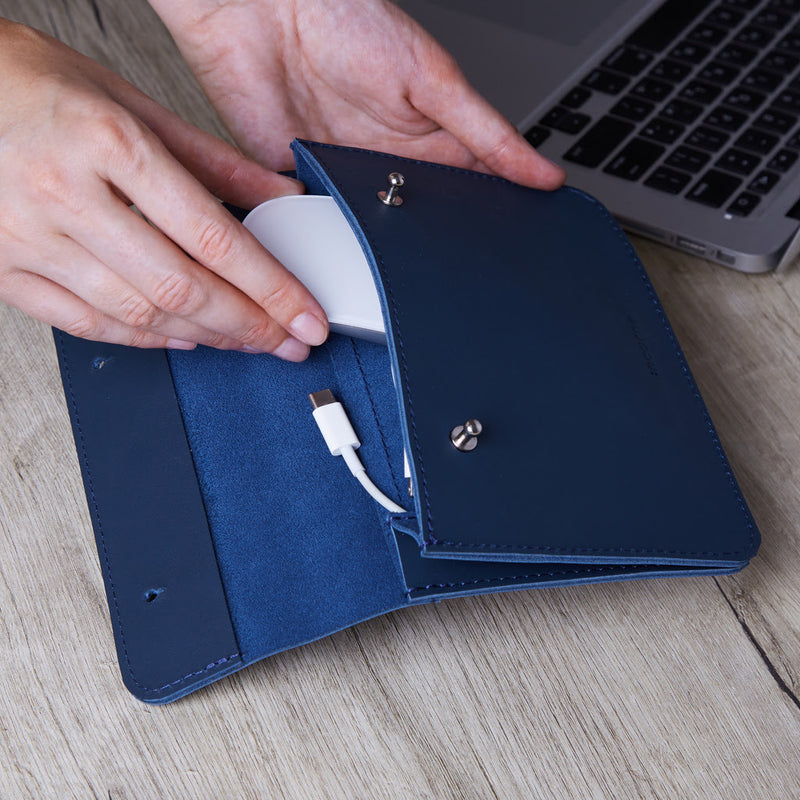 Keep Ladegerät-, Kabel- und Maus-Organizer aus klassischem Leder