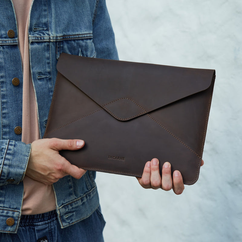 Message Leather Laptop Sleeve