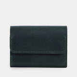 Portefeuille compact anti-RFID Lean en cuir vintage