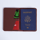 Passport Cover with Pockets Made from Classic Leather