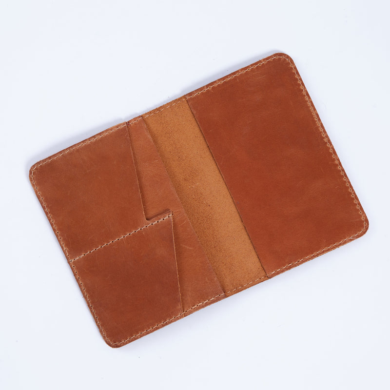 Passport cover with the national symbol of Canada мade from vintage leather