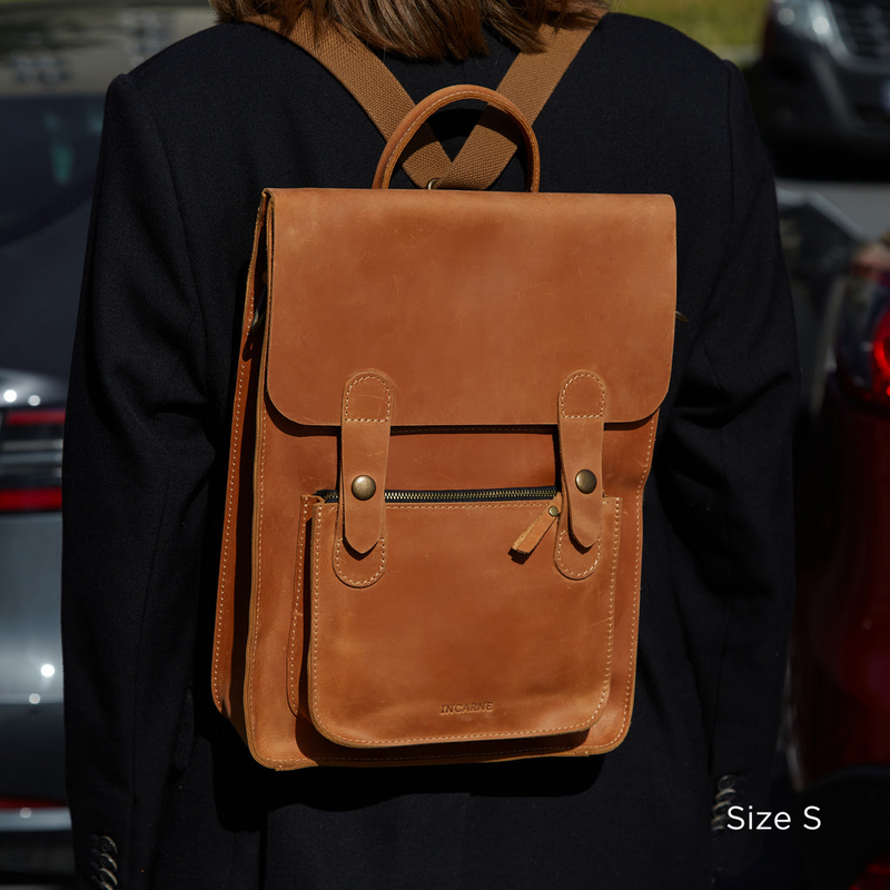 Brit Convertible Laptop Backpack INCARNE Leather