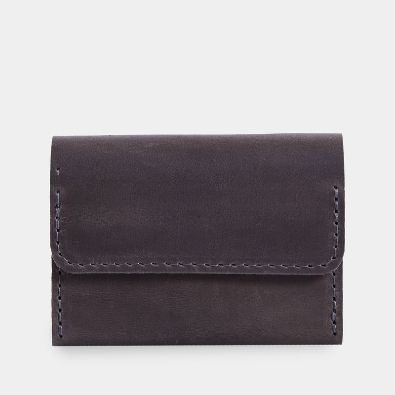 Portefeuille compact anti-RFID Lean en cuir vintage