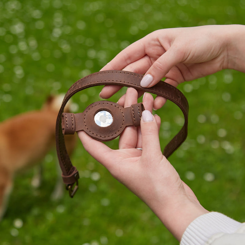 Kožený obojek Tini Air Collar pro štěňata, malé a střední psy