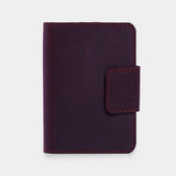 Smart Journey Vintage Leather Passport Cover for Travel with AirTag and Cards Holders