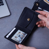 Jack Photo Leather Wallet with Personalized Metal Card