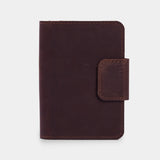 Smart Journey Vintage Leather Passport Cover for Travel with AirTag and Cards Holders