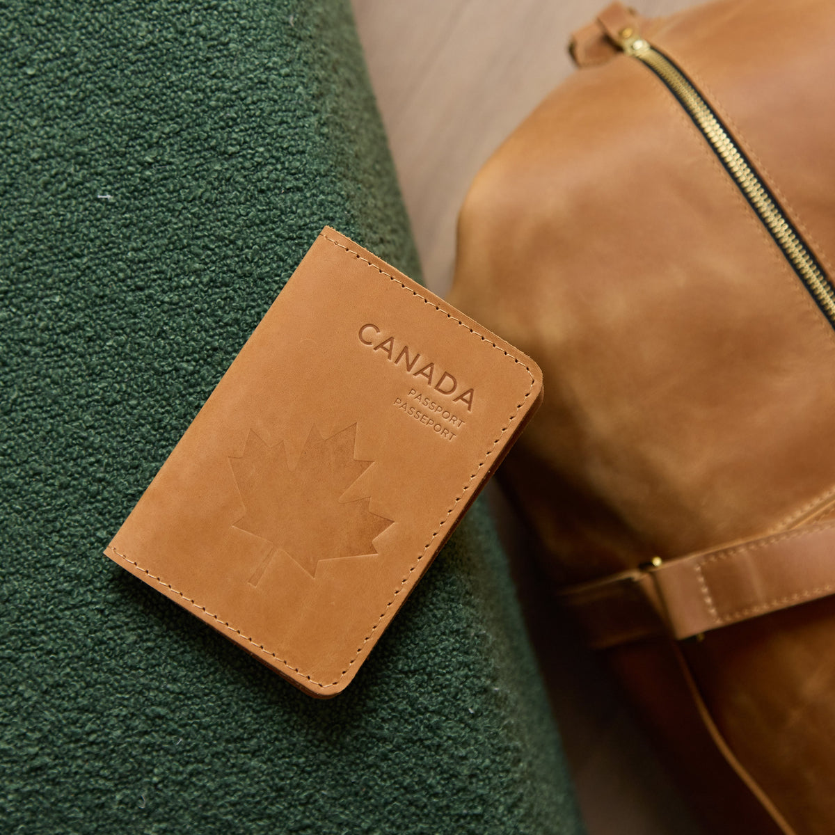 Funda para pasaporte con el símbolo nacional de Canadá