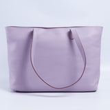 Spacious women's shopper bag with a laptop compartment made from classic leather Emeli