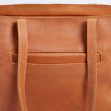 Spacious women's shopper bag with a laptop compartment made from vintage leather Emeli