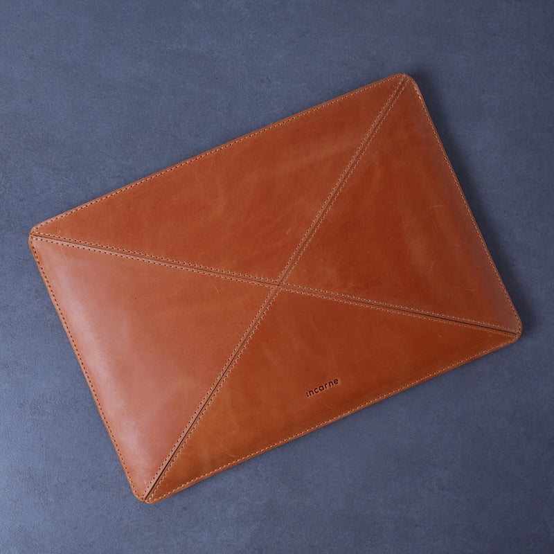 Leather tablet sleeve Mosaic unicolored