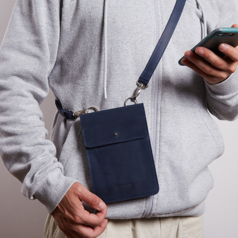 Men's mobile phone pockets leather lightweight sports mobile phone bag  men's bag wear belt retro waist bag | Calceus
