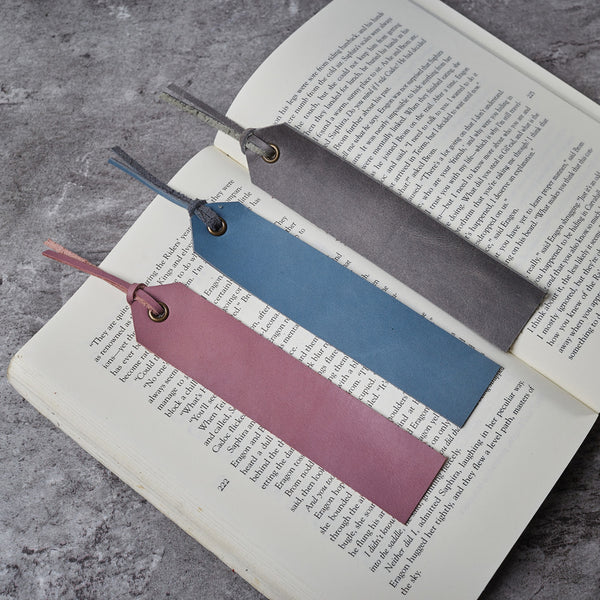 Leather bookmarks short (set of 3)