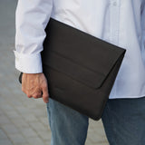 Line Leather Laptop Sleeve without Lining