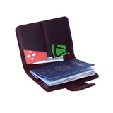 Smart Journey Vintage Leather Passport Cover for Travel with AirTag and Cards Holders