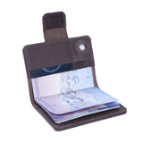 Smart Journey Vintage Leather Passport Cover for Travel with AirTag and Cards Holders