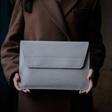 Line Laptop Sleeve Made from Classic Leather without Lining