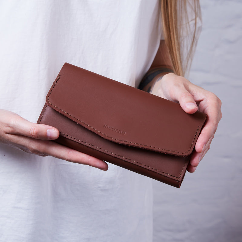 Simple Capacious Wallet Made from Classic Leather