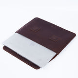 Line Leather Laptop Sleeve without Lining