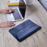 Line Laptop Sleeve Made from Classic Leather without Lining