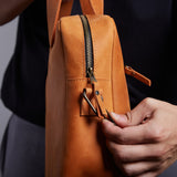 Минималистична кожена чанта за лаптоп «Bruno»