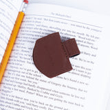 Magnetic bookmark made from classic leather