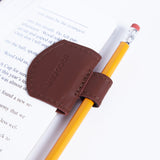 Magnetic bookmark made from classic leather