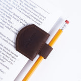 Magnetic bookmark made from vintage leather