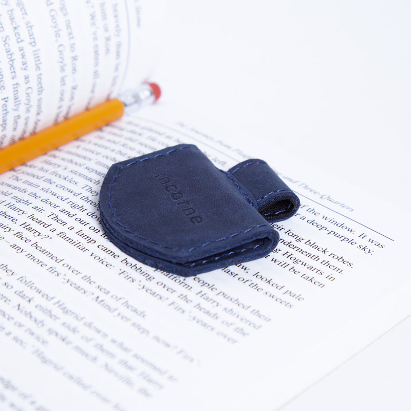 Magnetic bookmark made from vintage leather