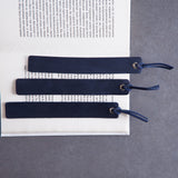 Bookmarks long made from vintage leather (set of 3)