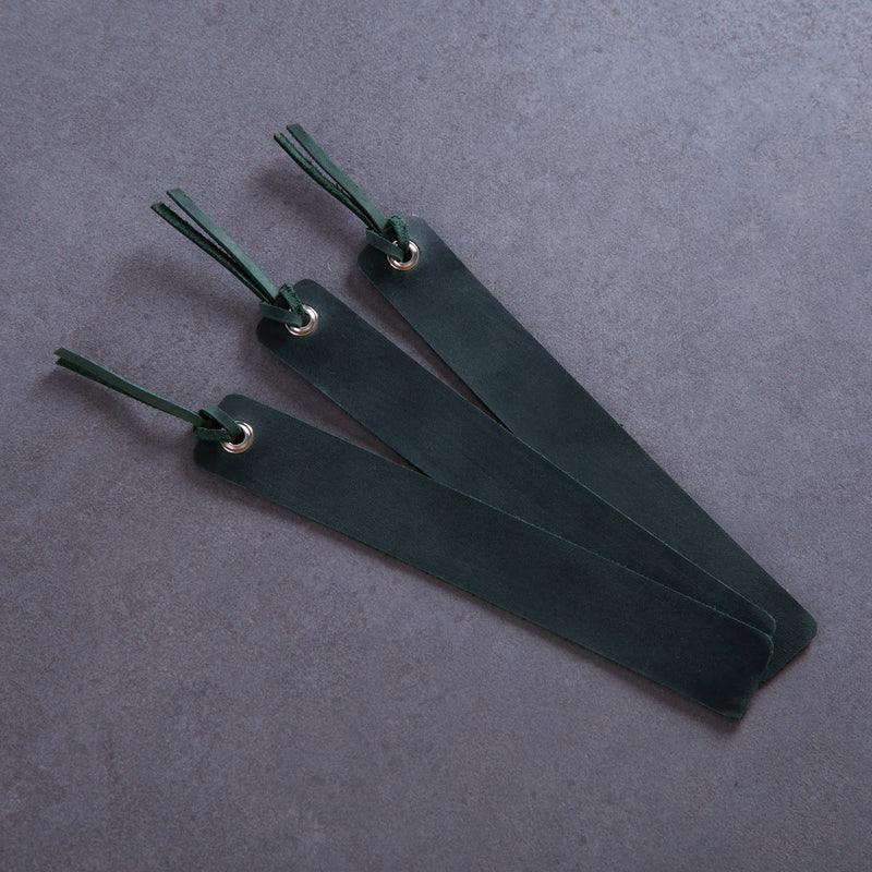 Bookmarks long made from vintage leather (set of 3)