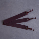 Bookmarks long made from vintage leather (set of 3)