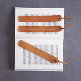 Bookmarks long made from vintage leather (set of 3)