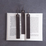 Bookmarks long made from vintage leather (set of 3)