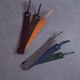 Bookmarks long made from vintage leather (set of 3)