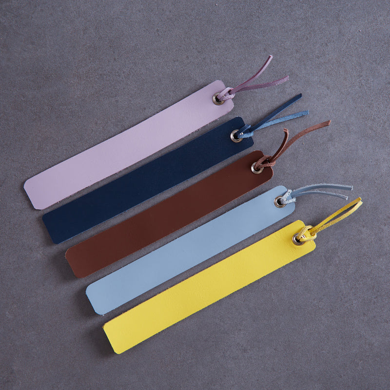 Bookmarks long made from classic leather (set of 3)