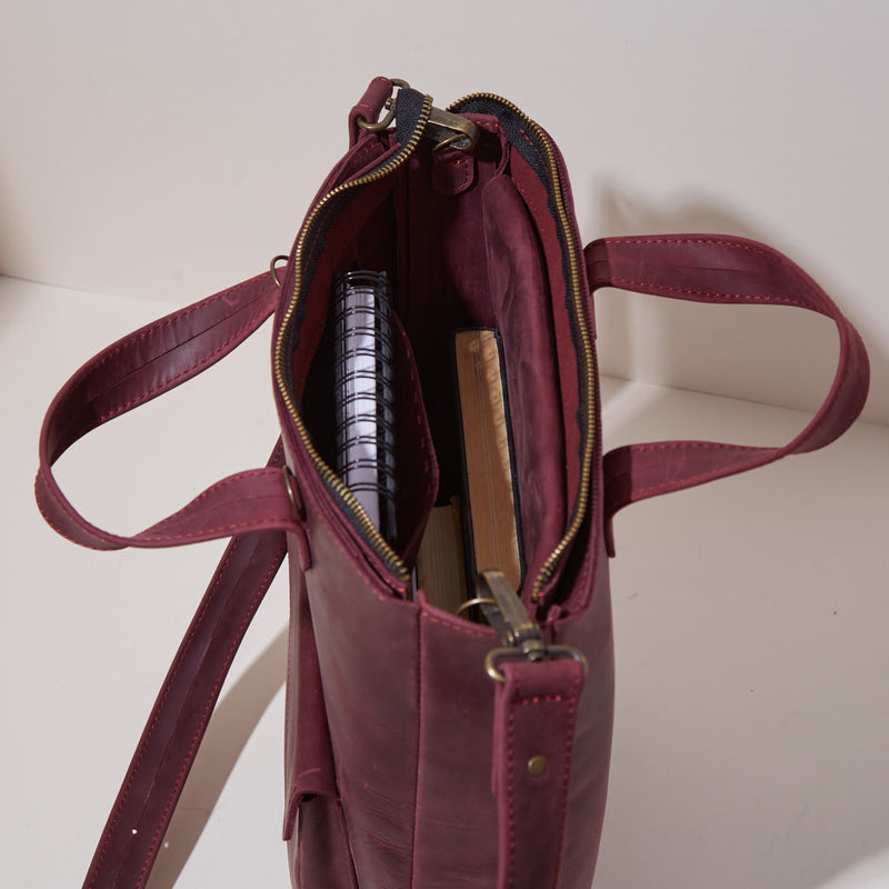 Leather Laptop Convertible Bag Voyager Long