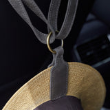 Hat Holder with Belt Made from Vintage Leather Hat Strap