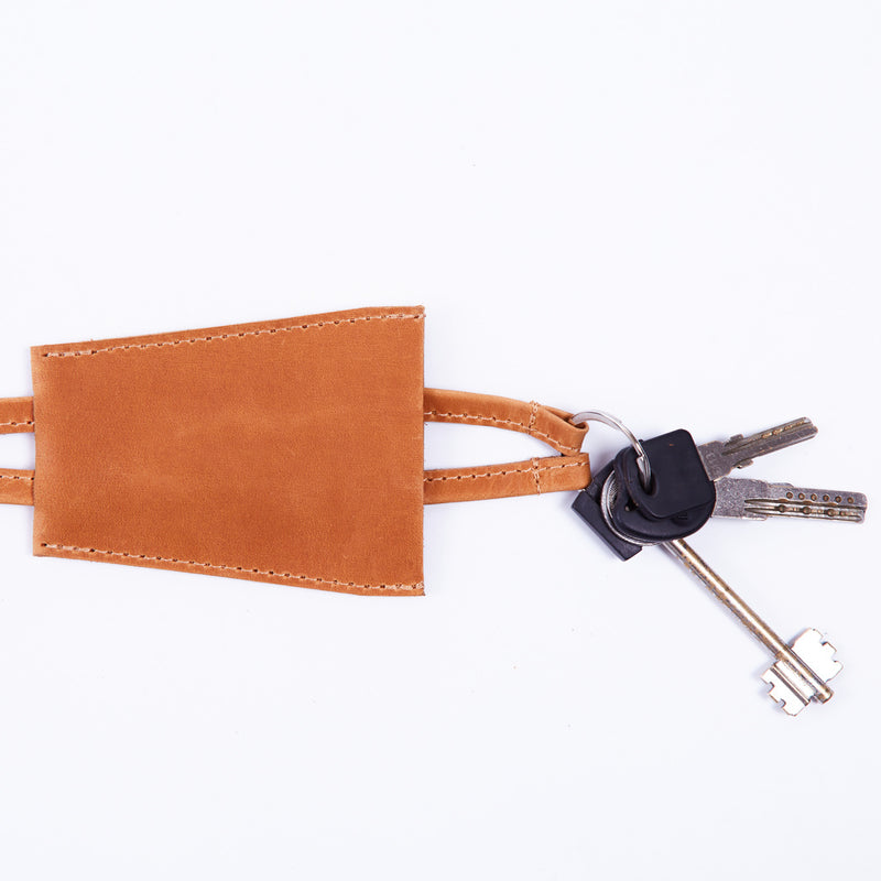 Home key holder made from genuine vintage leather