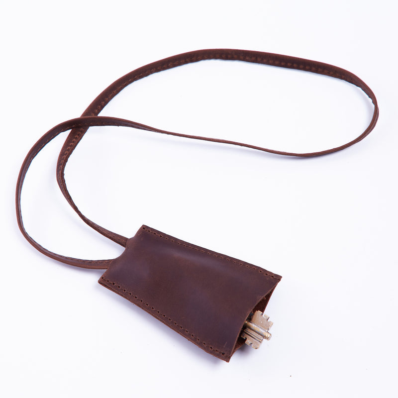 Home key holder made from genuine vintage leather