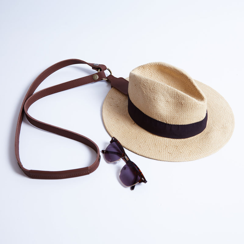 Hat Holder with Belt Made from Classic Leather Hat Strap