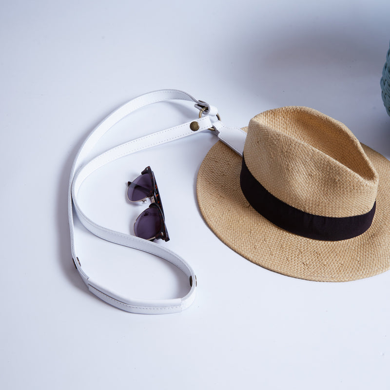 Hat Holder with Belt Made from Classic Leather Hat Strap