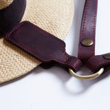 Hat Holder with Belt Made from Vintage Leather Hat Strap