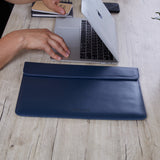 Klouz Laptop Sleeve with Felt Lining in classic leather