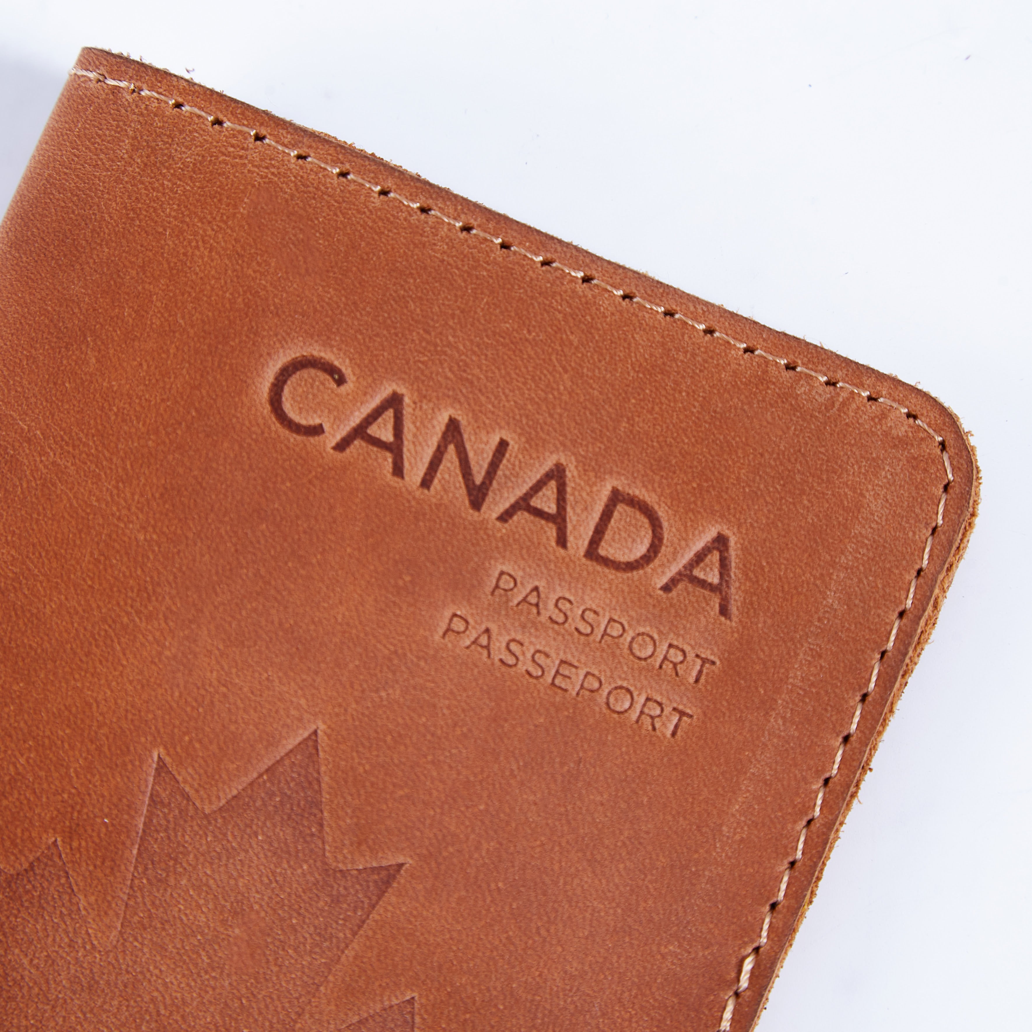 Passport cover with the national symbol of Canada