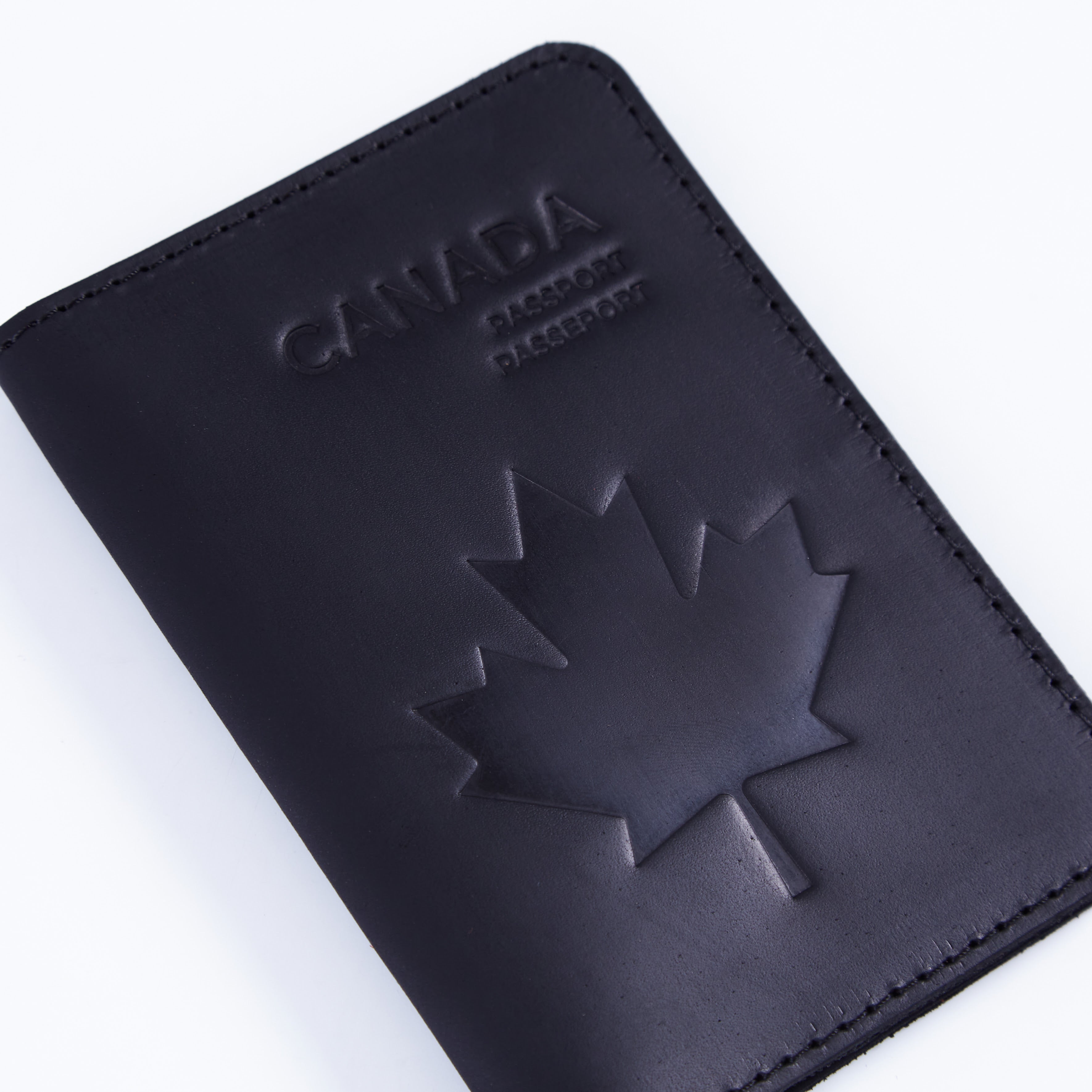 Passport cover with the national symbol of Canada